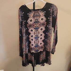 Free People Boho Tunic Or Dress Open Back Garment